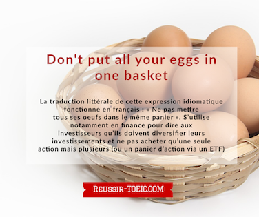  Don't put all your eggs in one basket 